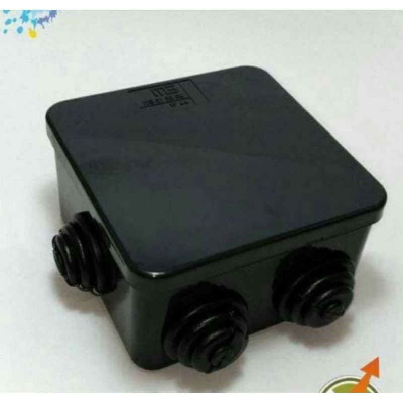 Doradus Dorados Duradus Kotak / Junction BOX DEXTA 5/8" Hitam DX-121 8cm × 8cm