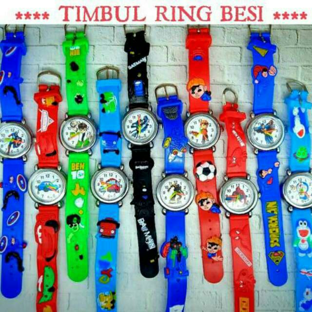 Jam Tangan Anak Karakter Timbul 3D