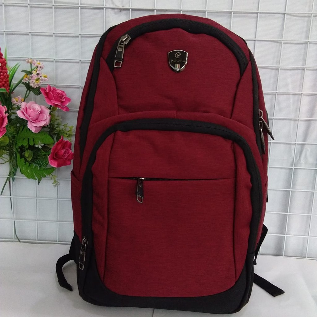 gof TAS PALO ALTO DOUBLE TEMPAT LAPTOP Backpack Super Tas Ransel dengan Raincover Trend Original