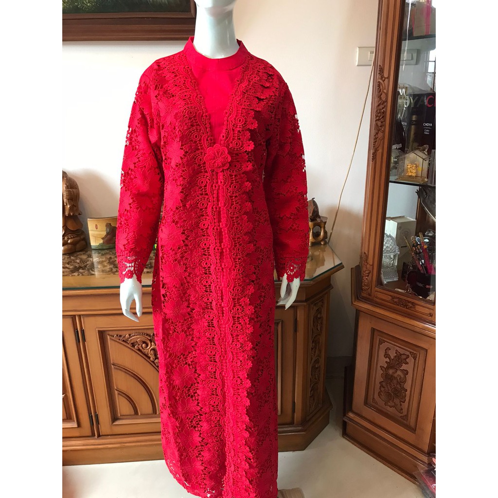 Gamis alexuez full brukat 0494 /gamis brukat premium full brukat tebal depan gamis premium