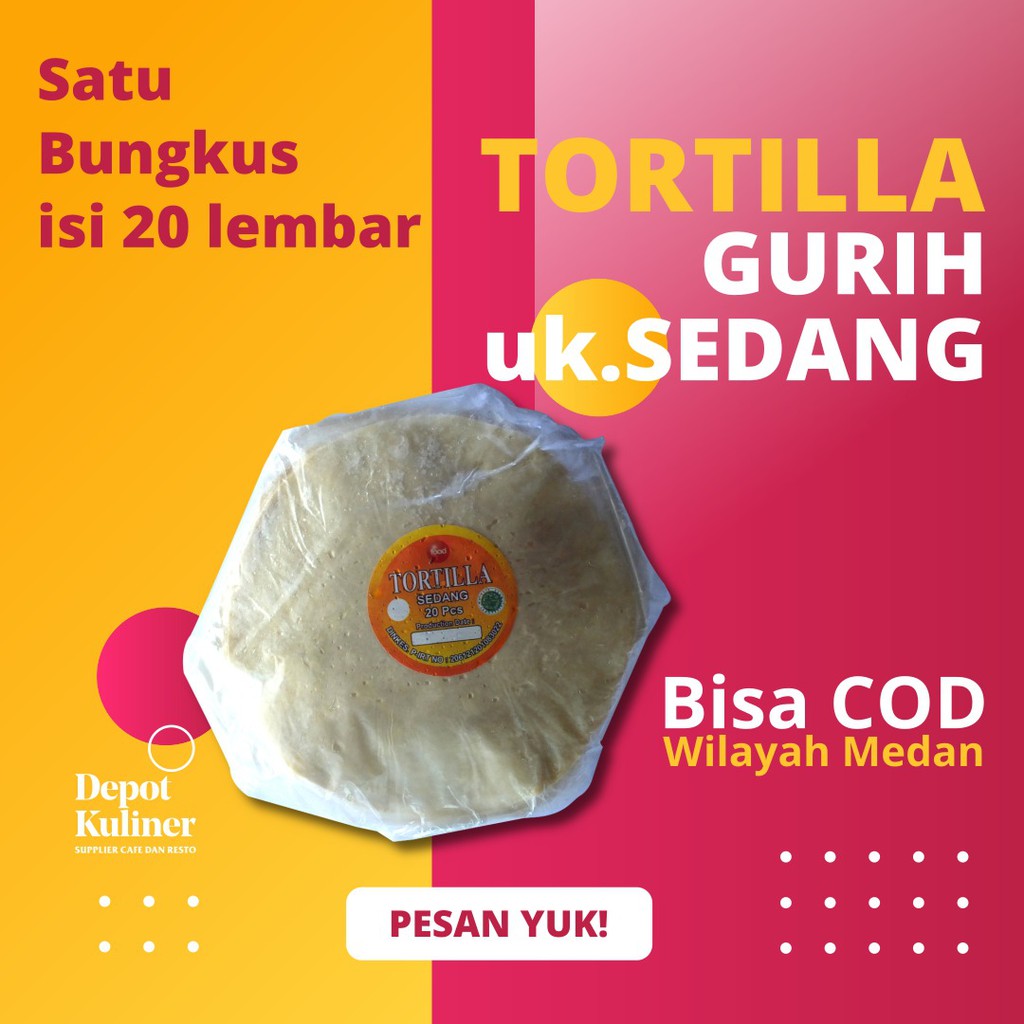 Kulit Kebab Tortilla Sedang Diameter 22 CM