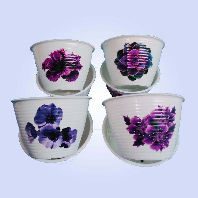 pot bunga tawon putih plastik /pot tanaman kaktus bonsai mini murah