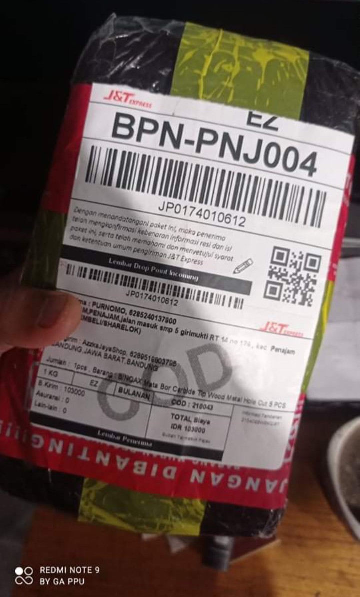 Binoax Mata Bor Carbide Tip Wood Metal Hole Cut 5 Pcs - Epc-pit-20p - Golden