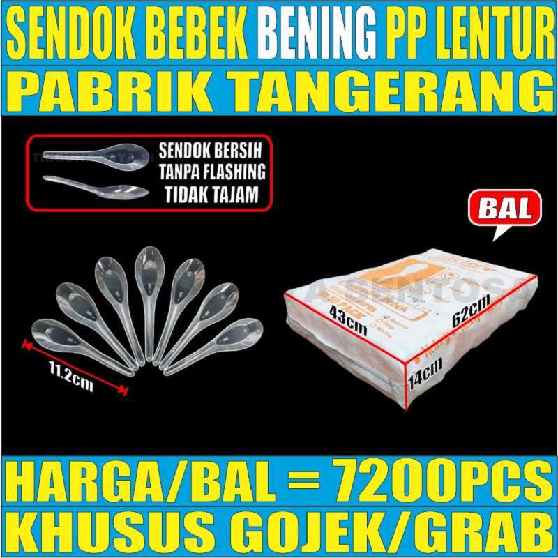 Sendok Teh Puding STG / Sendok Jelly Eskrim STB / Garpu mini / Sendok Bebek Plastik Per Dus Gjk