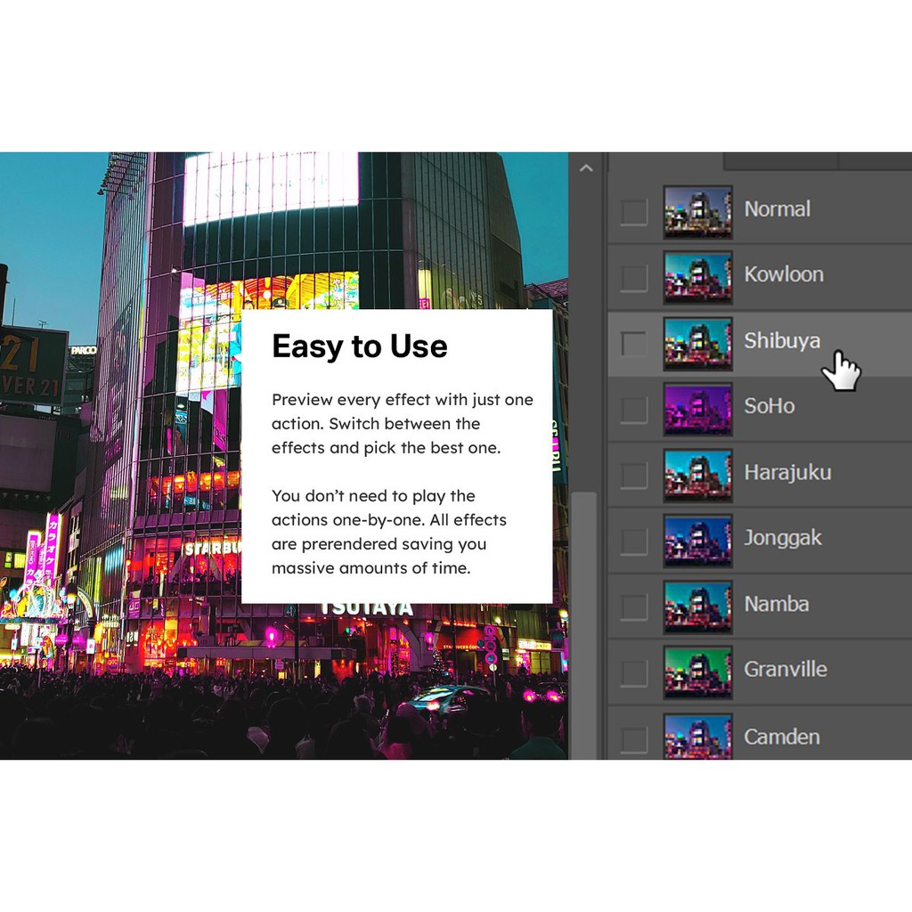 8 Cyberpunk Aesthetics Photoshop Actions and LUTs
