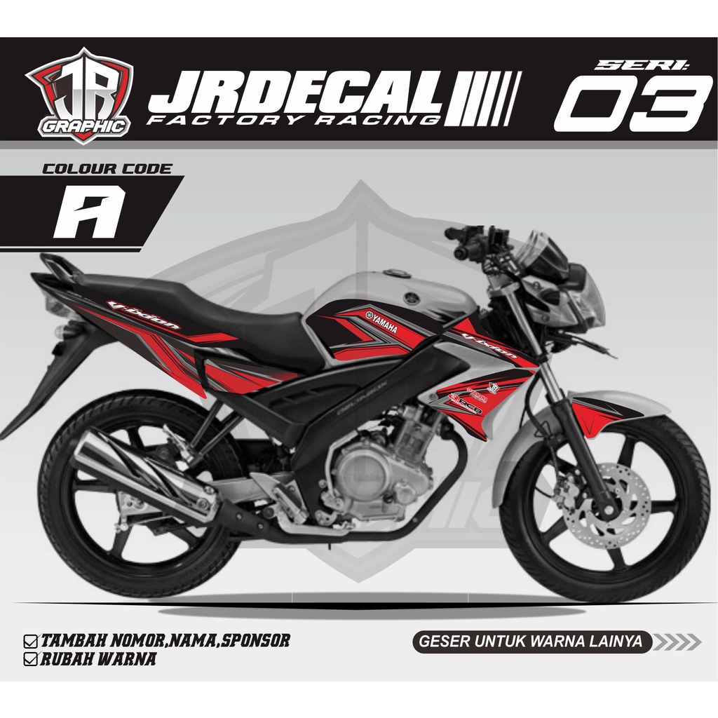 (BISA COD) STRIPING VARIASI  YAMAHA VIXION OLD KEREN- STRIPING STIKER VIXION OLD SIMPLE VARIASI SEMI