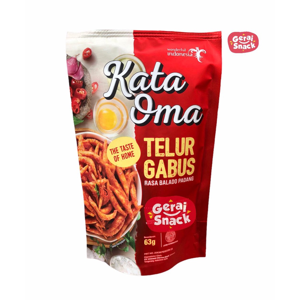 Telur Gabus Kata Oma Crispy Kemasan Premium Cemilan Enak Keluarga 63 g