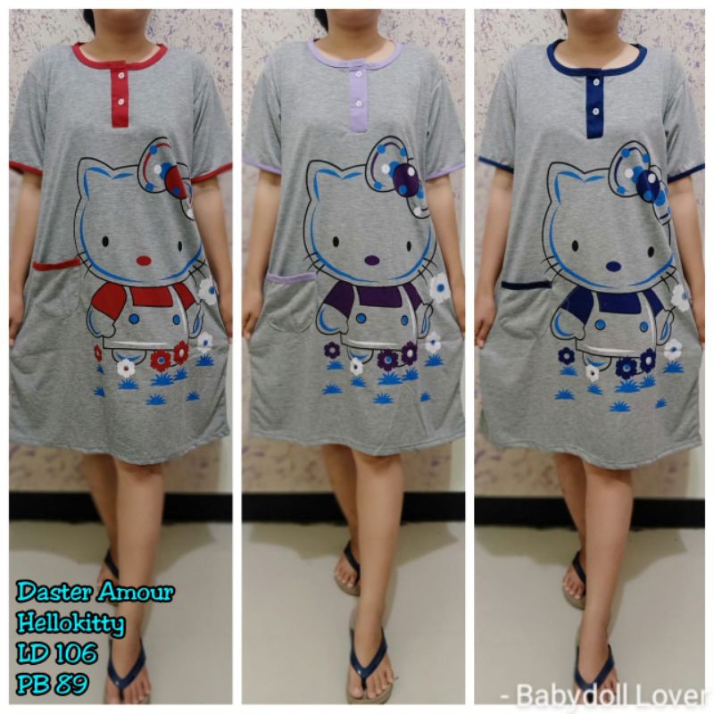 Amour Daster Murah Kaos Abu Mickey | Athaya.konveksi | Babydoll Murah Solo