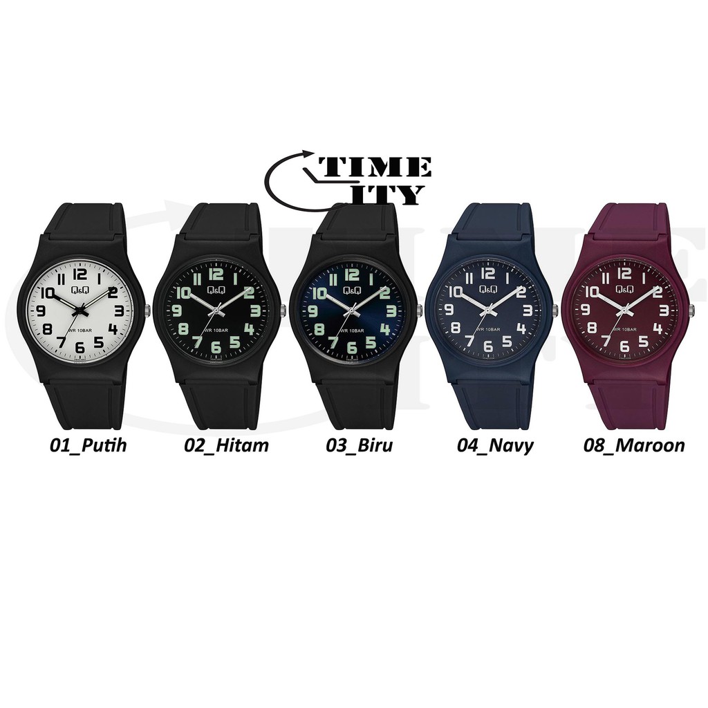 QQ QNQ Q&amp;Q Original Jam Tangan Pria Analog Straps Rubber Anti Air qq Ori VS42 SERIES READY