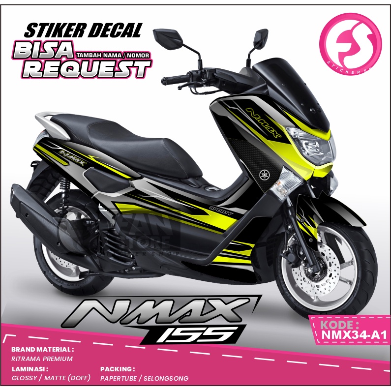 Decal Stiker Nmax Full Body Decal Nmax 2019 Full Body Sticker Striping Nmax 155 2019 - Kode NMX34