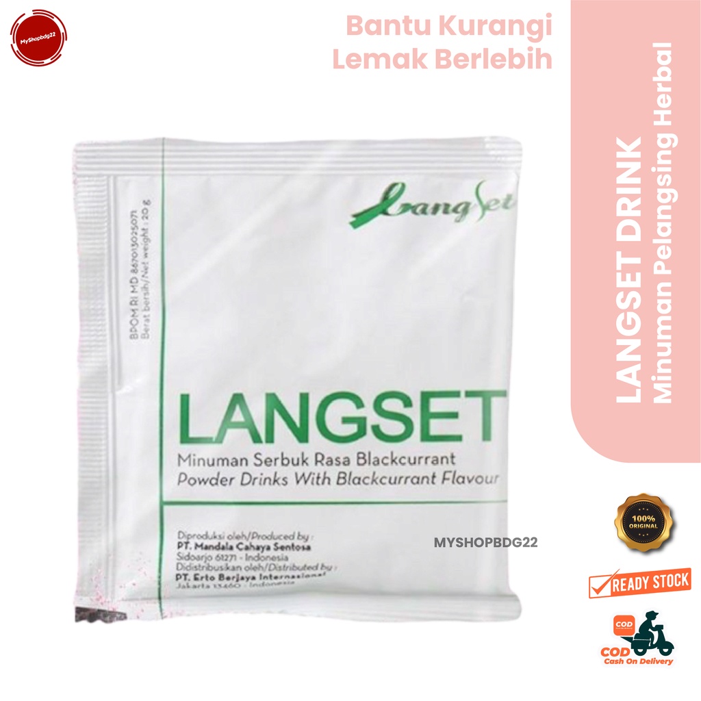Langset Drink Minuman Pelangsing Herbal Kemasan Satuan Penurun Berat Badan Detox Tubuh By Myshop22