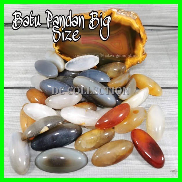 Batu Akik Natural Pandan Lumut Pandan Nanas dan Pandan Kapas Size Jumbo