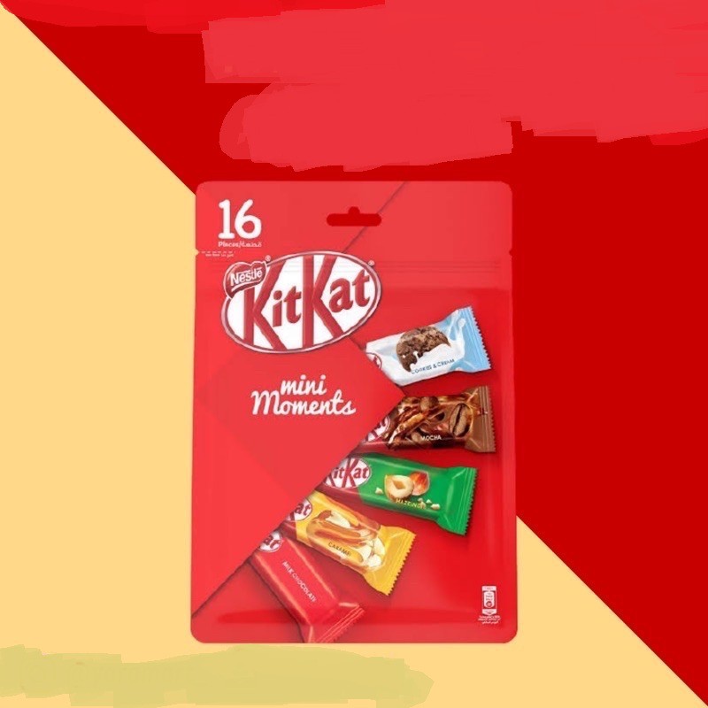 

Bestseller! New Kitkat Mini Moments Desserts, Isi 15, Coklat Halal, Coklat Arab