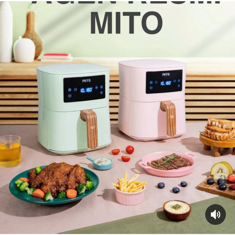 AIR FRYER MITO MITOCHIBA AF 1 / AF 8 AF1 / AF 8 KAPASITAS BER 4 LT DIGIFRY LOW WATT ORIGINAL GARANSI RESMI AIRFRYER AF1