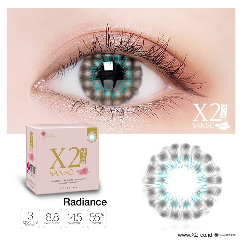 Softlens warna X2 Sanso Colour Monthly