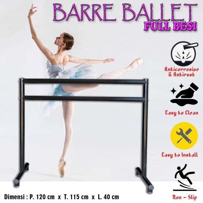 Barre Ballet Portable Adjustable Bar Ballet - Full Black