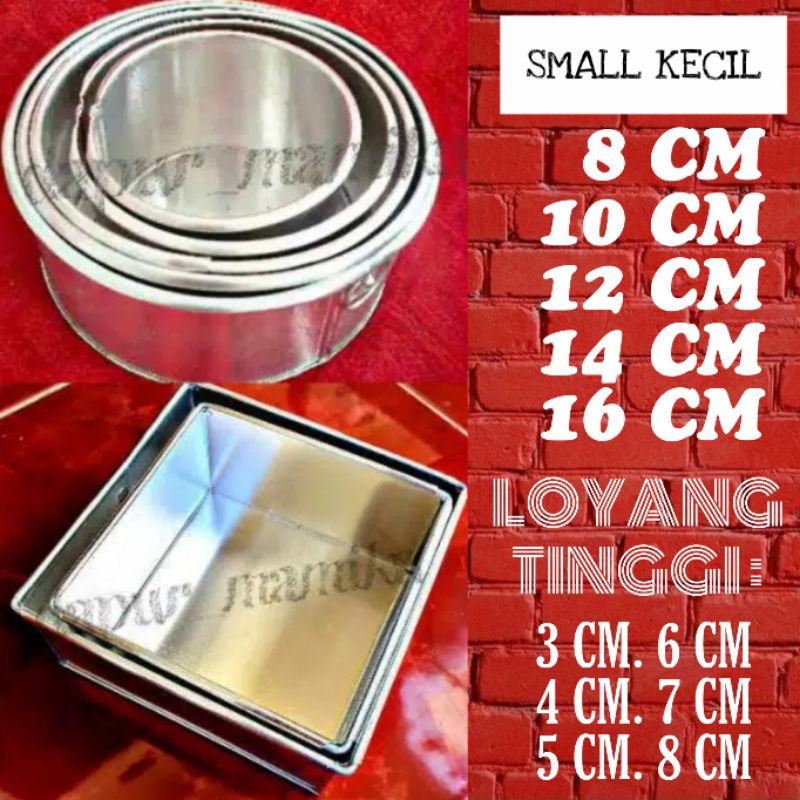 DAPURMAMI Loyang Bulat Loyang Kotak Cake Bolu Serbaguna Cetakan Kue  Brownis Tart Puding Bolu Coklat Cake