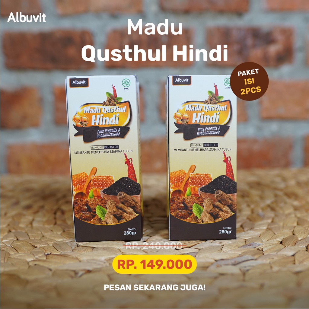 

Madu Qusthul Hindi (PAKET HEMAT ISI 2 PCS)- Albuvit - YUREYORA