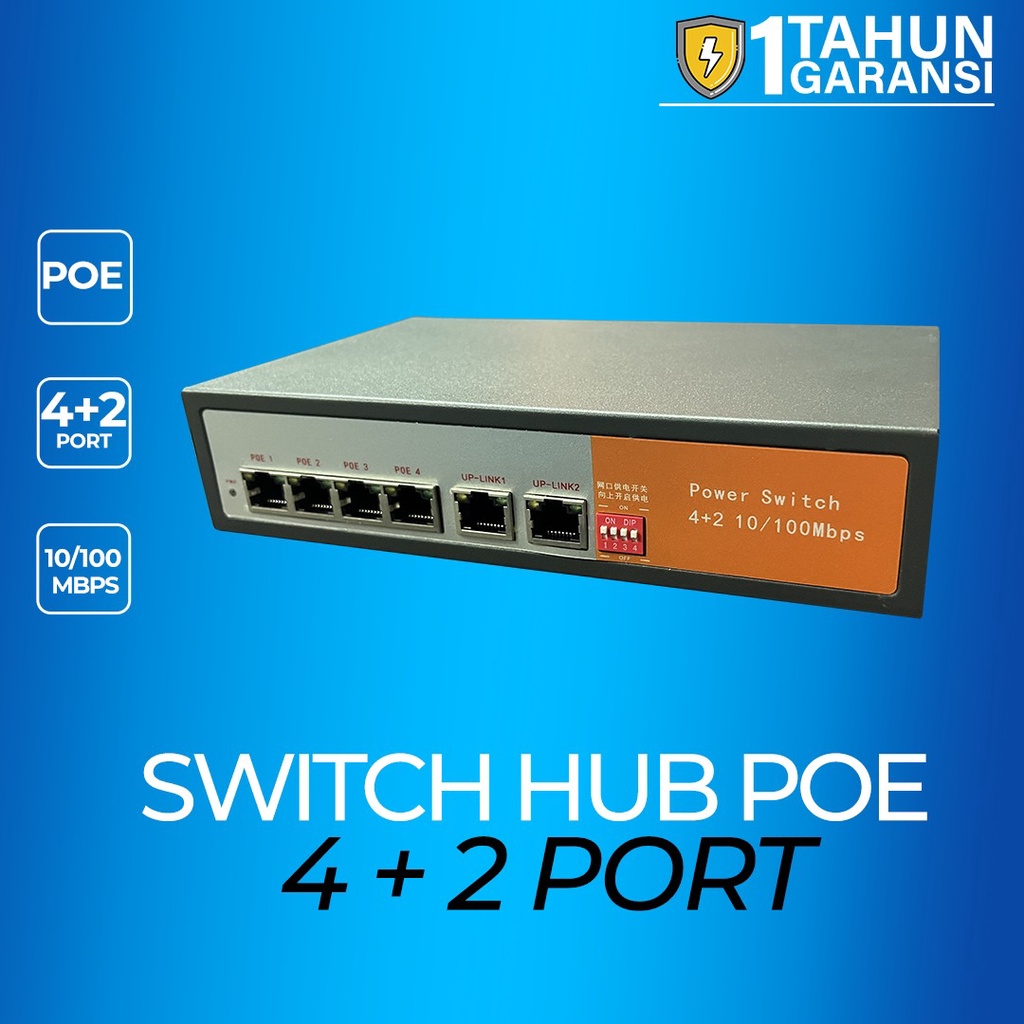 Switch POE Hub 4+2 Port / Switch POE 4 Port
