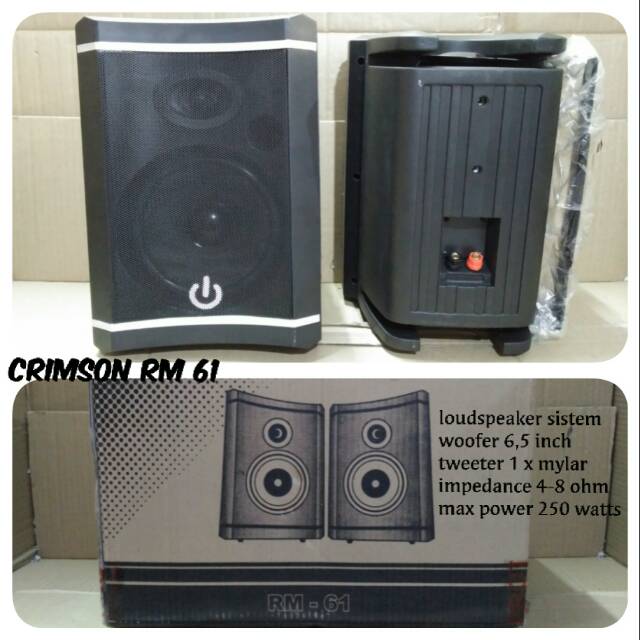 SPEAKER PASIF 6,5 INCH DAN BRACKER CRIMSON RM 61