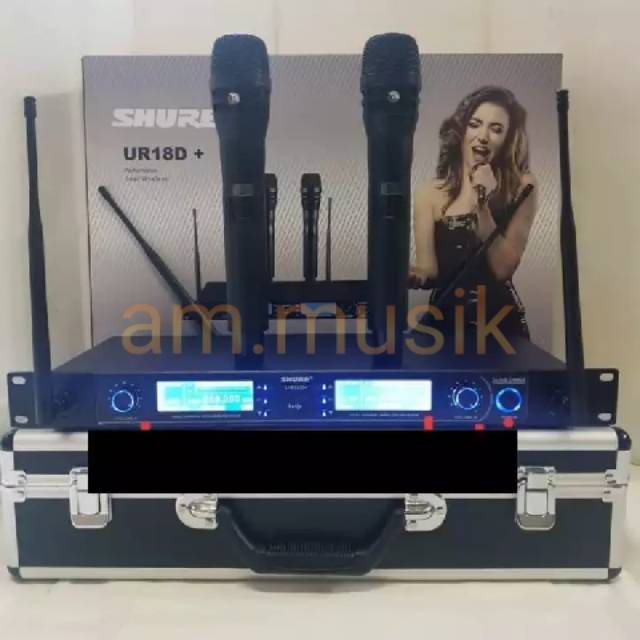 MIC WIRELESS UR18D 4 ANTENA HANDLE