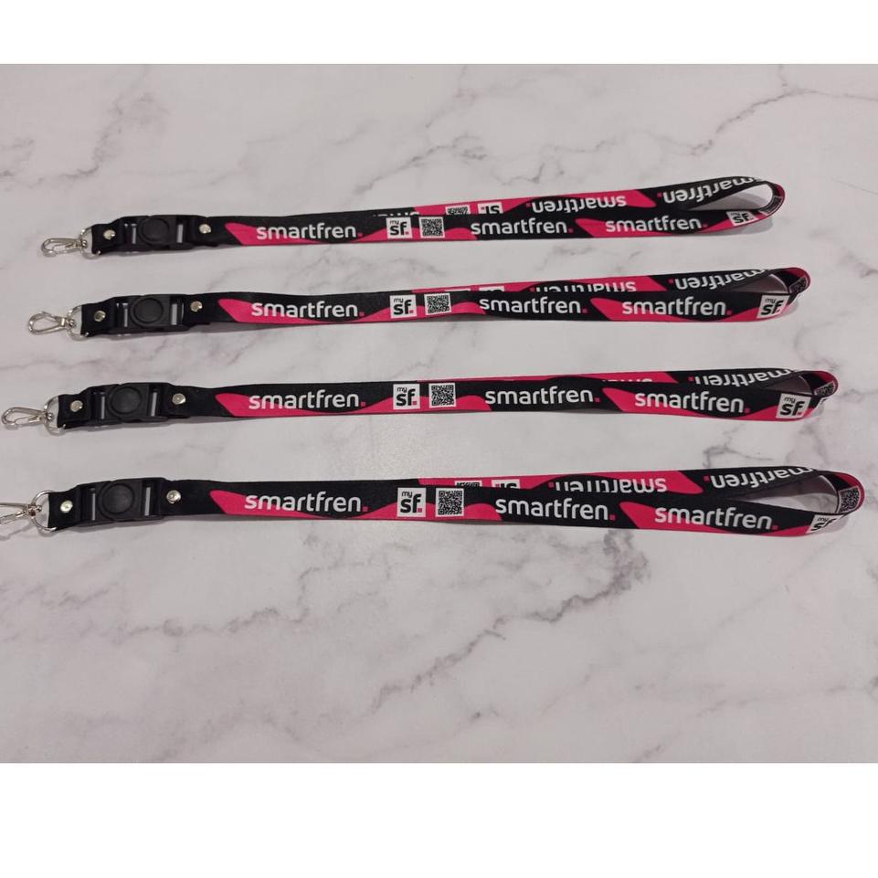 

Bisa COD Lanyard Custom Smartfren / Cetak Lanyard Full Colour Surabaya