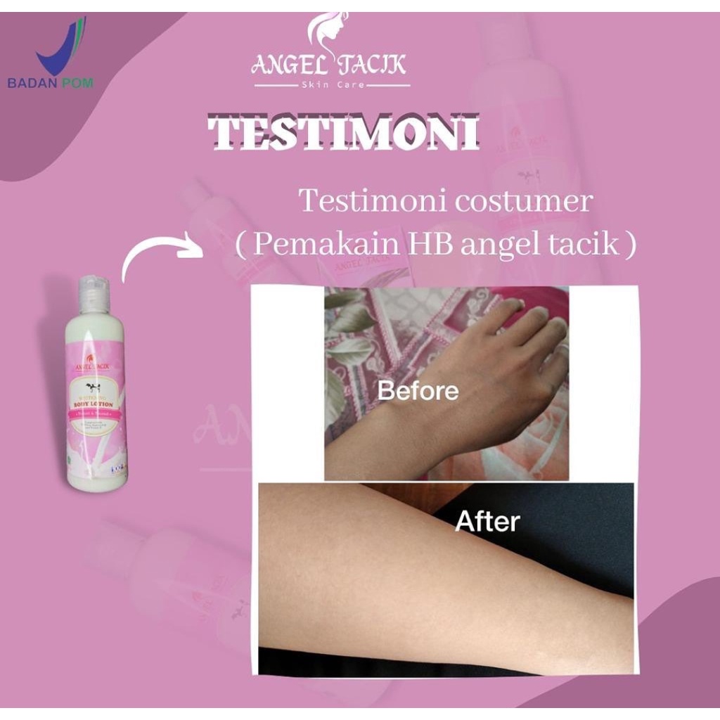 READY! WHITENING BODY LOTION ANGEL TACIK BPOM HB ANGEL TACIK ORIGINAL LOTION HB PEMUTIH PENCERAH KULIT