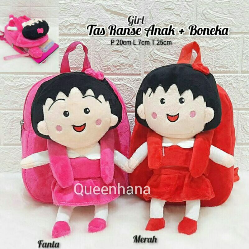 TAS RANSEL BONEKA / TAS ANAK / TAS ANAK LUCU IMPOR / BAGPACK BONEKA / BAGPACK + BONEKA / TAS ANAK