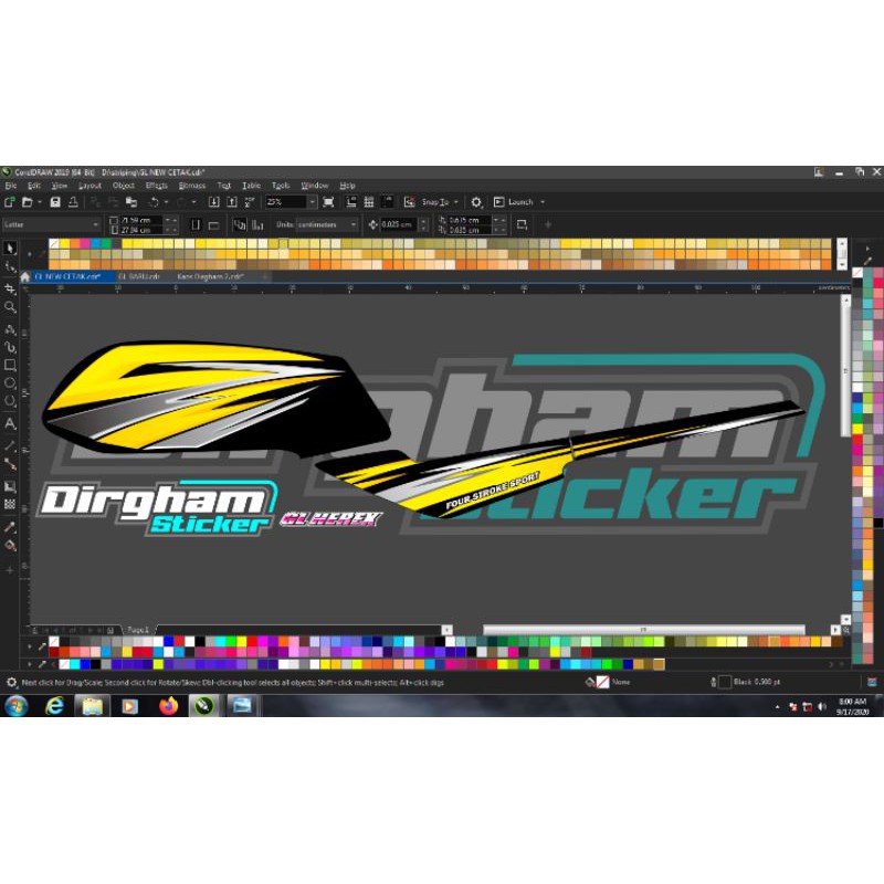 (COD) Les sticker Striping variasi gl pro/max minimalis consept