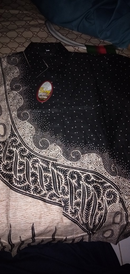 Hem Pria Batik  Monocrome Lengan Pendek Terbaru Size M.l.xl, Kemeja Batik, Baju Batik Pria Terbaru