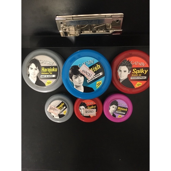 SALE - gatsby spiky wax 75g 25g tidak lengket di tangan gel rambut - merah spiky stand up, gray hara