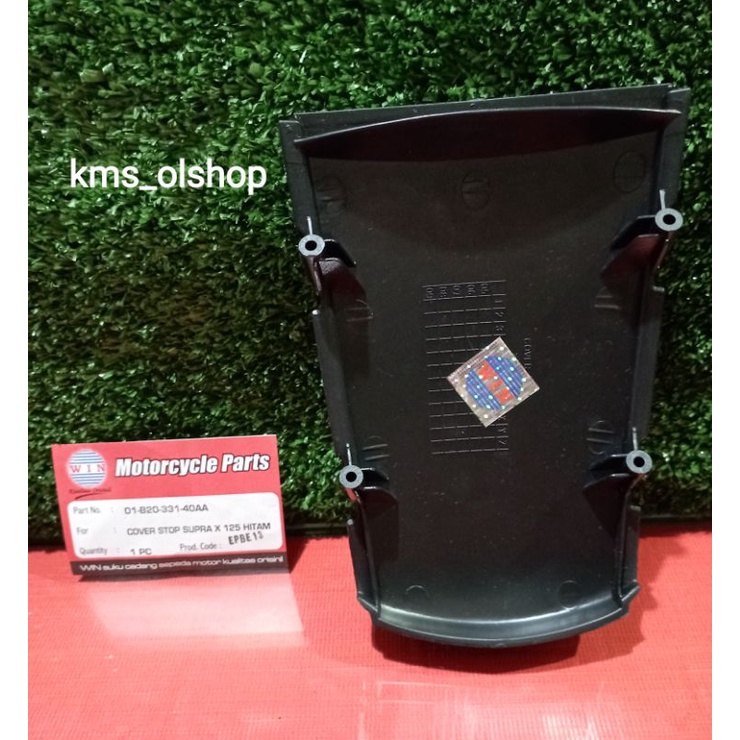 Cover stop tutup lampu rem belakang Supra X 125 Hitam Merk WIN