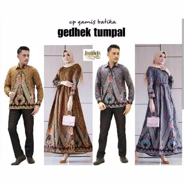 Cp Gamis Batika Gedhek Tumpal Couple Batik Gamis Batik Seragam Batik Pesta Batik Modern Batik Muslim