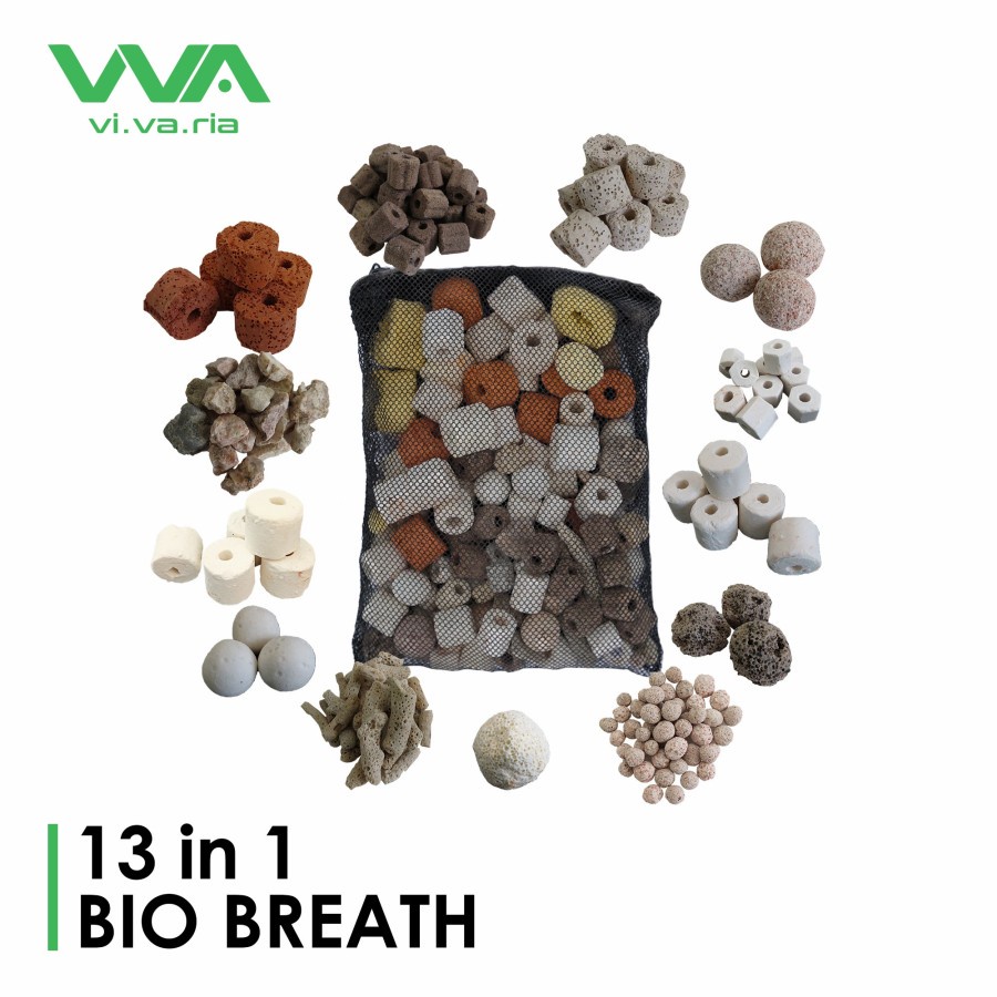 Vivaria mix 13in1 Bio Breath (Media Bakteri/Rumah Bakteri Aquarium) untuk Air Laut dan Tawar