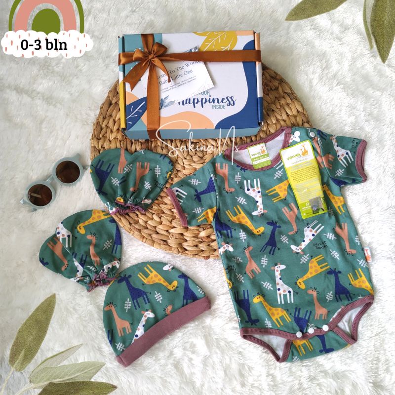 Hampers baby Velvet junior set topi dan sarung tangan / baby hampers baju bayi paket hampers parcel / parsel kado