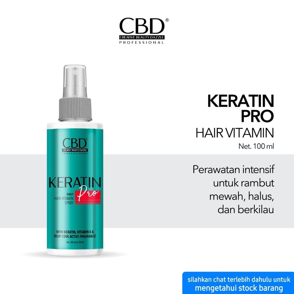 CBD KERATIN HAIR VITAMIN SPRAY RAMBUT 100ML SERUM STYLING PERAWATAN