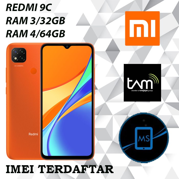 XIAOMI REDMI 9C RAM 3/32GB - 4/64GB GARANSI RESMI | Shopee