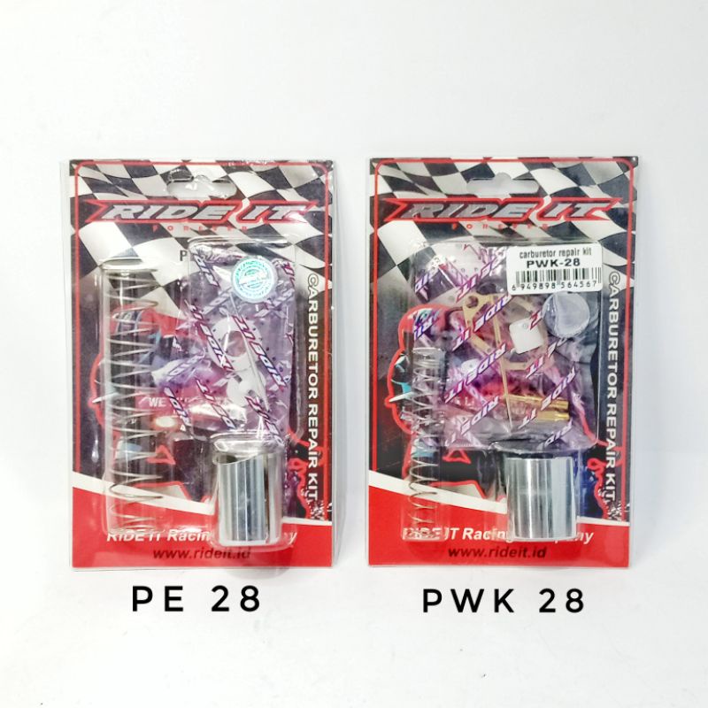 Skep Carbu PE PWK 28 Ride it Kuningan karburator kit PE PWK 28  Set Jarum Karbu Ride it