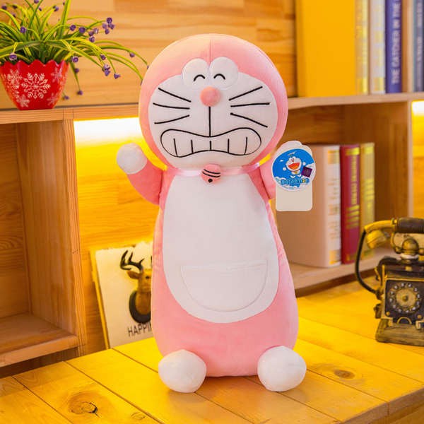 Boneka guling doraemon warna warni berbagai ekspresi halus dan nyaman