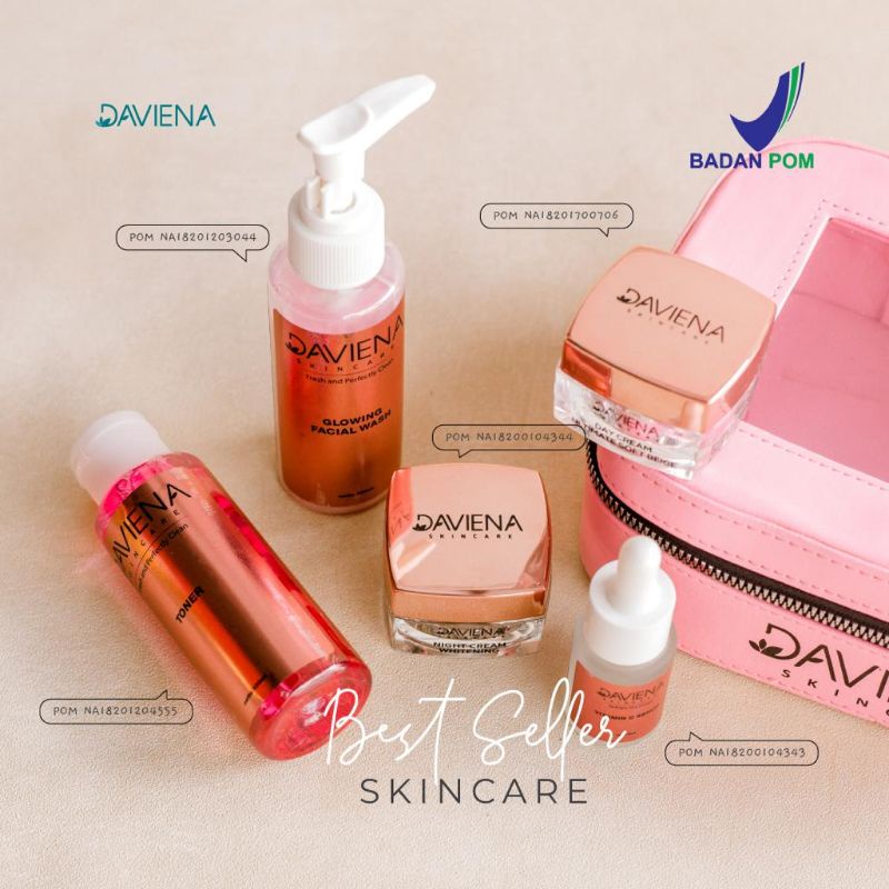 (DAVIENA OFFICIAL)DAVIENA SKINCARE|GLOWING SERIES|PEMUTIH WAJAH BPOM|SKINCARE|DAVINA SKINCARE