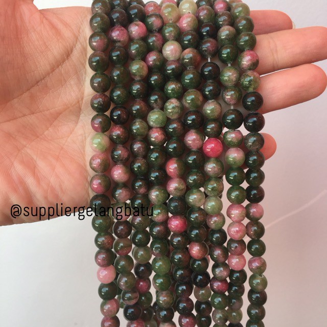 bongkah 8mm bloodstone agate hijau ruby tanzanite akik afganistan original stone therapy korean lux