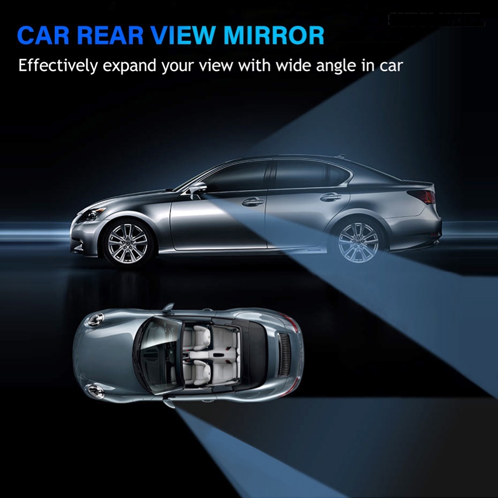 2pcs Kaca Spion Mobil Universal Sudut Lebar Rotasi 360 Derajat