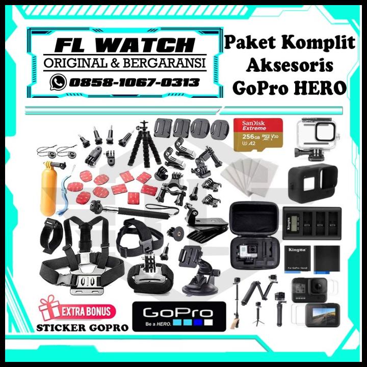 Gopro Hero 7 8 9 Paket Komplit Aksesoris Black Go Pro Hero8 Hero9