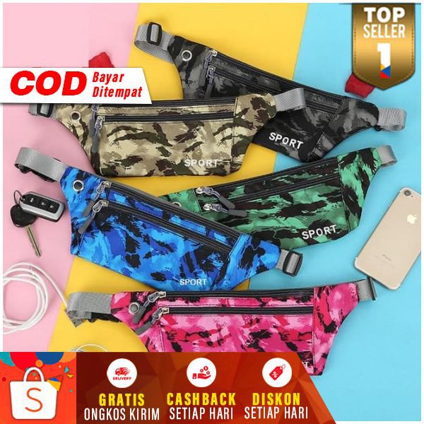 Tas Pinggang Army High Running Belt Murah Selempang Cowok Olahraga Slempang Pria Branded Import