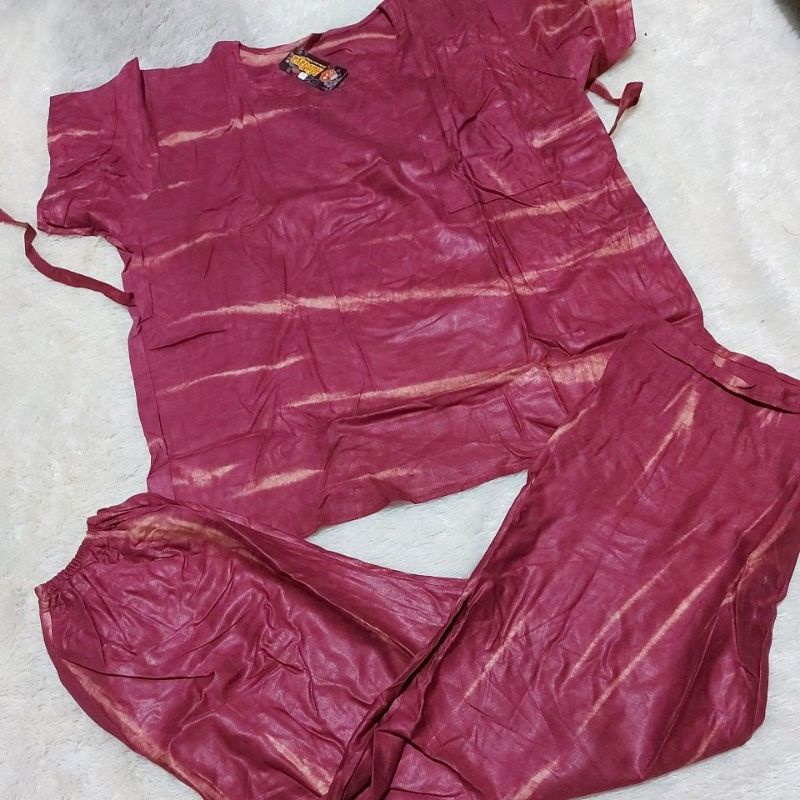 ONE SET PIYAMA CP TIEDYE WANITA / SET PAJAMAS TIE DYE CELANA PANJANG (etalase1)-Motif 34