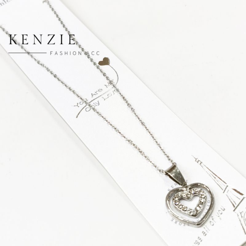 Kalung Fashion Chain x Necklace Silver Kalung Titanium Steel