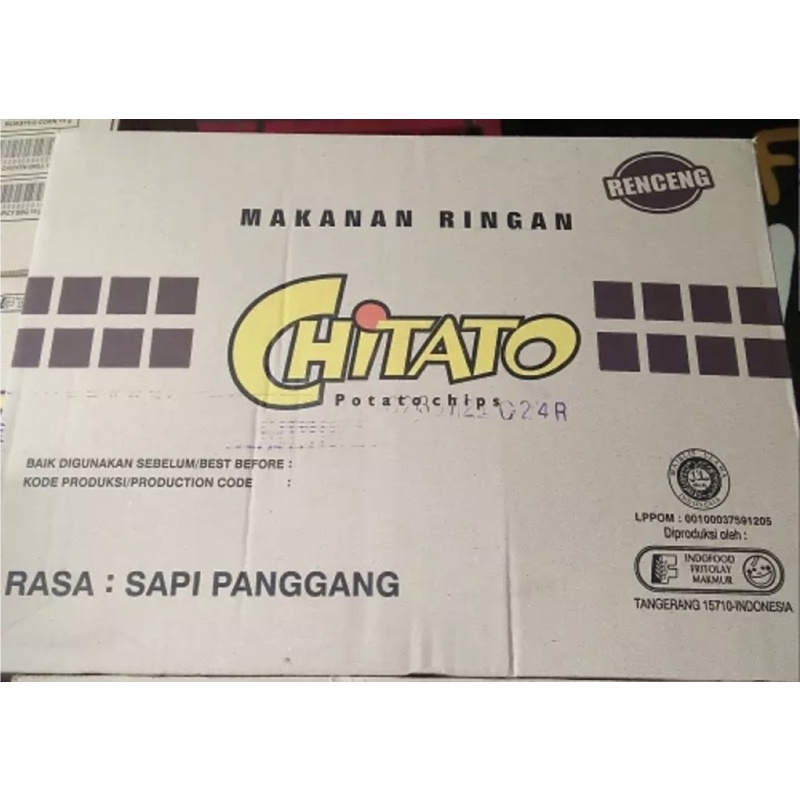 

Chitato 15 gram 1 dus isi 60 (6 renceng)