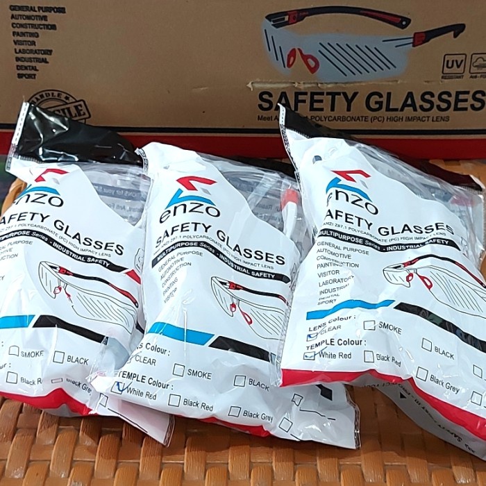 kacamata safety bening enzo anti gores