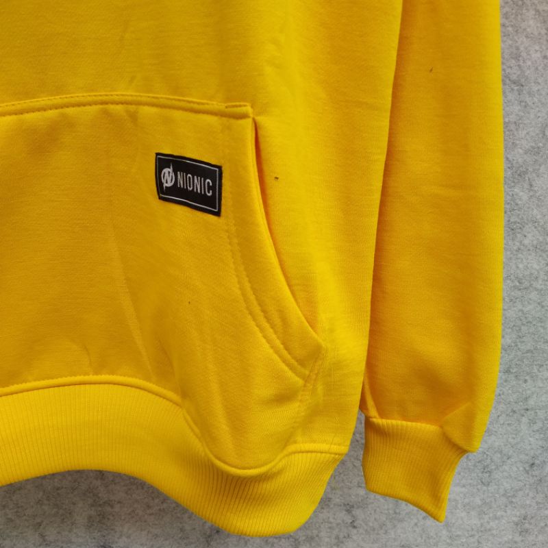 Sweater Hoodie Polos Kuning Pria Wanita Kualitas Premium Free Gantungan Kunci