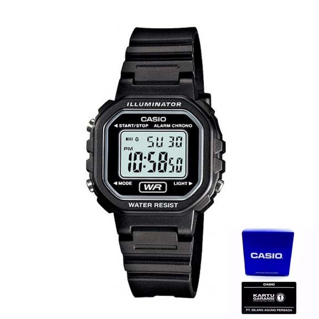 Casio Wanita LA-20WH-1ADF Jam Tangan Wanita Casio Original Digital Rubber Strap